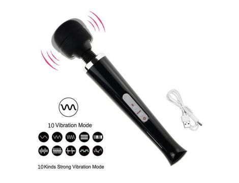 Stymulator łechtaczki Magic Wand fioletowy USB 10 programów - 14
