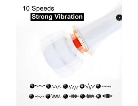 Masażer super mocny USB biały 10 funkcji B Series Magic - 6