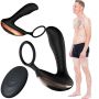 Masażer prostaty z pierścieniem na jądra pilot USB 10 funkcji - 3