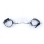 Kajdanki z kryształkami Fetish B Series srebrne 3 cm regulowane - 8