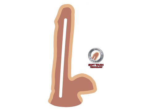 Dildo dual density ToyJoy jasny odcień skóry 17 cm - 3