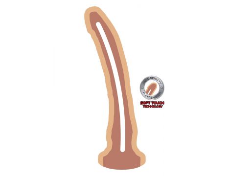 Dildo podwójnej gęstości ToyJoy 23,5 cm jasna skóra - 3