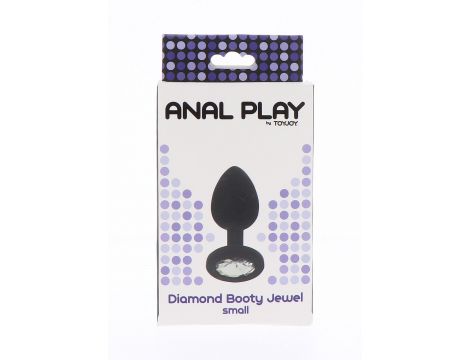 Korek analny Diamond Booty Jewel ToyJoy czarny 7 cm - 2