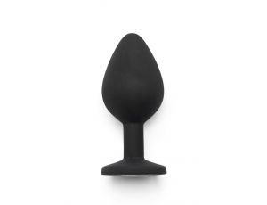 Korek analny Diamond Booty Jewel ToyJoy Medium czarny silikonowy 8 cm