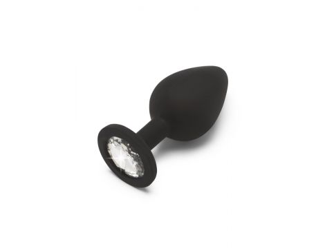 Korek analny Diamond Booty Jewel ToyJoy Medium czarny silikonowy 8 cm - 3