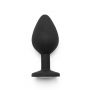 Korek analny Diamond Booty Jewel ToyJoy Medium czarny silikonowy 8 cm - 2