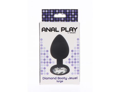 Korek analny Diamond Booty Jewel ToyJoy czarny 9 cm - 2