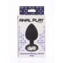 Korek analny Diamond Booty Jewel ToyJoy czarny 9 cm - 3