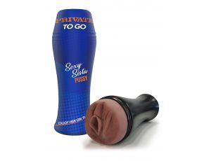 Masturbator Sexy Sista To Go Private brązowy 21 cm wodoodporny