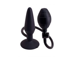 Korek analny pompowany silikonowy Seven Creations czarny 14.5 cm
