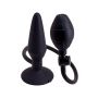 Korek analny pompowany silikonowy Seven Creations czarny 14.5 cm - 2