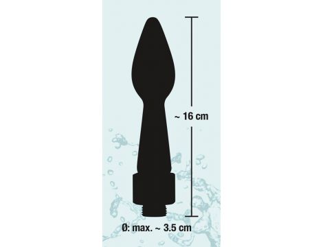 Irygator analny wtyczka You2Toys silikonowa czarna 16 cm - 15
