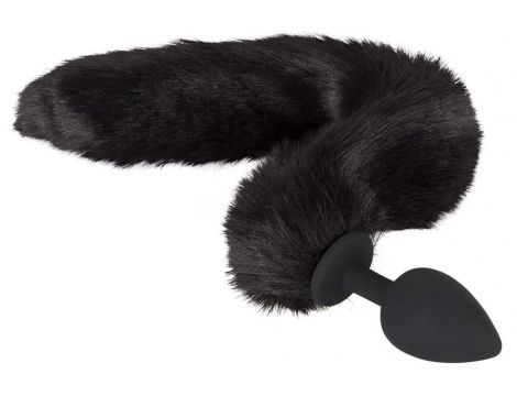 Korek analny z ogonem i uszami kota Bad Kitty czarny 9 cm - 5