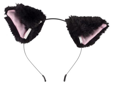 Korek analny z ogonem i uszami kota Bad Kitty czarny 9 cm - 15