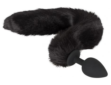 Korek analny z ogonem i uszami kota Bad Kitty czarny 9 cm - 6