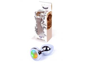 Biżuteria analna stalowa LED Disco HeavyFun 7 cm