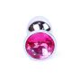 Biżuteria analna srebrna z różowym diamentem HeavyFun 7 cm - 3