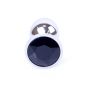 Biżuteria analna srebrna z czarnym diamencikiem 7 cm - 3