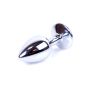 Biżuteria analna srebrna z czarnym diamencikiem 7 cm - 4