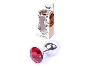 Biżuteria analna srebrna czerwona HeavyFun 7 cm