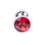 Biżuteria analna srebrna czerwona HeavyFun 7 cm - 3