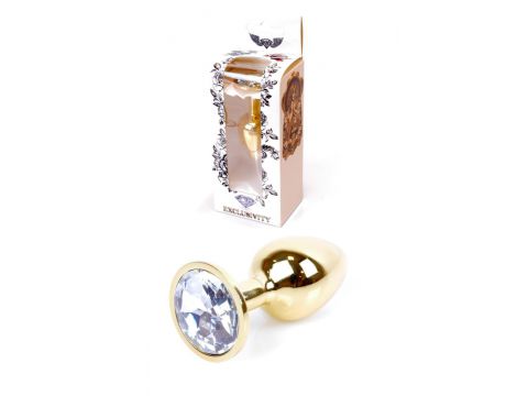 Biżuteria analna złota z diamentem HeavyFun 7 cm