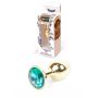 Stalowy korek analny z zielonym diamentem 7 cm HeavyFun - 2