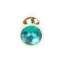 Stalowy korek analny z zielonym diamentem 7 cm HeavyFun - 3