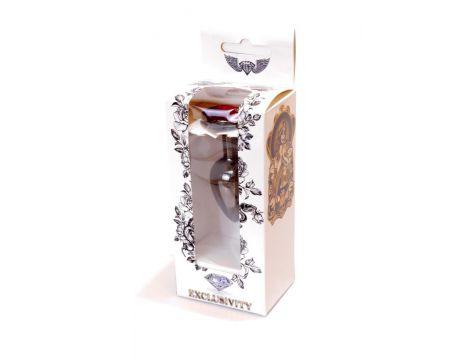 Biżuteria analna stalowa z czerwonym diamentem HeavyFun 7 cm - 8