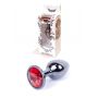 Biżuteria analna stalowa z czerwonym diamentem HeavyFun 7 cm - 2