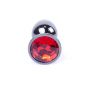 Biżuteria analna stalowa z czerwonym diamentem HeavyFun 7 cm - 3