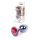 Biżuteria analna stalowa z czerwonym diamentem HeavyFun 7 cm