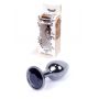 Biżuteria analna ze stali nierdzewnej z diamencikiem srebrna 7 cm - 2