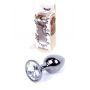 Biżuteria analna stalowa srebrna z diamentem 7 cm - 2