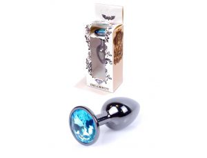 Biżuteria analna stalowa z diamentem niebieskim 7 cm B Series HeavyFun