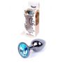 Biżuteria analna stalowa z diamentem niebieskim 7 cm B Series HeavyFun - 2