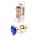 Biżuteria analna HeavyFun Gold Heart ciemnieniebieska 7 cm