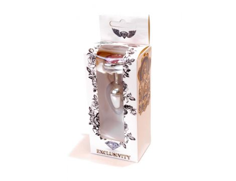 Biżuteria analna srebrna z sercem HeavyFun 7 cm - 8