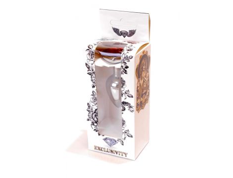 Biżuteria analna srebrna serce czerwone HeavyFun 7 cm - 8