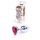 Biżuteria analna srebrna serce czerwone HeavyFun 7 cm