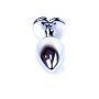 Korek analny srebrny z sercem HeavyFun ciemnieniebieski 7 cm - 5