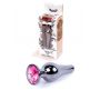 Biżuteria analna stal nierdzewna z różowym diamencikiem HeavyFun 9,5 cm - 2