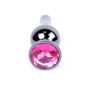 Biżuteria analna stal nierdzewna z różowym diamencikiem HeavyFun 9,5 cm - 3