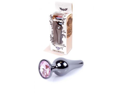 Korek analny stalowy biżuteryjny srebrny HeavyFun 9.5 cm