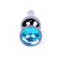 Biżuteria analna stalowa HeavyFun srebrna niebieska 9,5 cm - 3