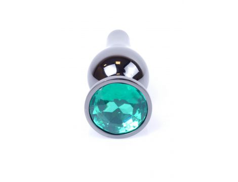 Biżuteria analna ze stali nierdzewnej zielony diament 9.5 cm - 2