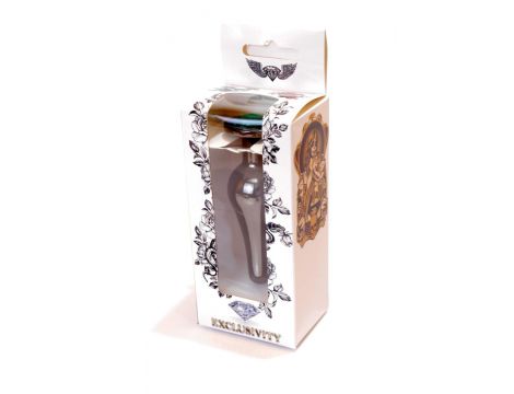 Biżuteria analna ze stali nierdzewnej zielony diament 9.5 cm - 9