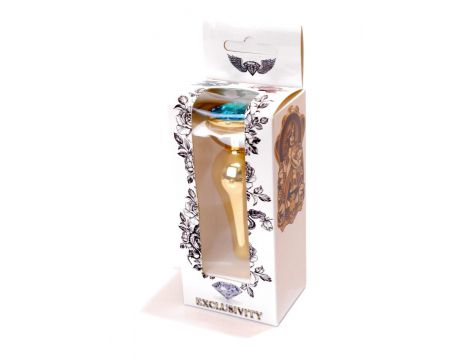 Złoty Plug Biżuteryjny Light Blue - 9