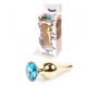 Złoty Plug Biżuteryjny Light Blue - 2