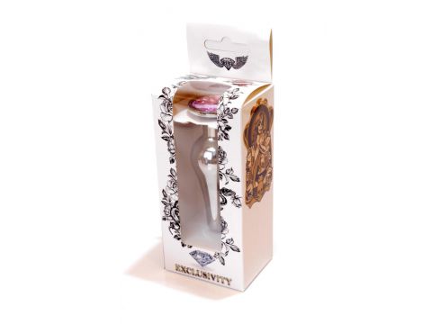 Biżuteria analna srebrna z diamentem HeavyFun 9,5 cm - 9
